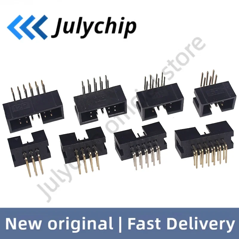 10 قطعة DC3 مقعد القرن البسيط 2.54 مقبس JTAG بإبرة الانحناء مع خيارات العد الدبوس 6/8/10/14/16/20/26/30-40/50P