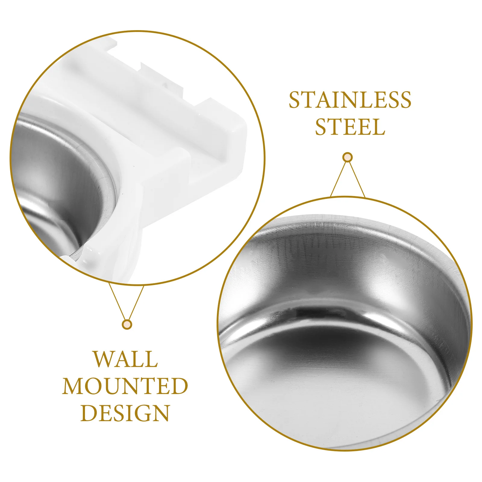 

Wall Mounted Stainless Steel Ashtray Black Home Bar Bathroom Commercial Space Saving Metal Holder Indoor Outdoor