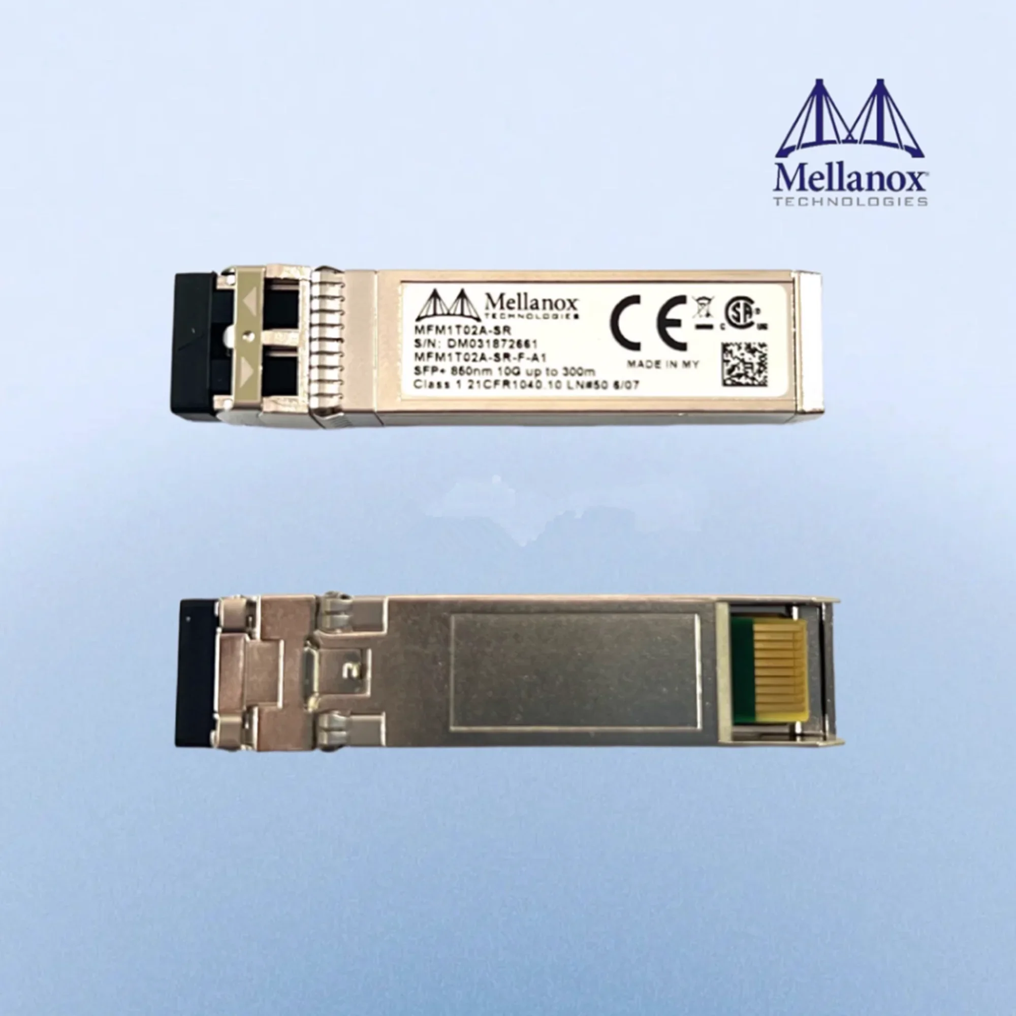 

SFP Mellanox 10GB Optical Fiber MFM1T02A-SR MFM1T02A-SR-F-A1 10G SR SW 850NM SFP Network Adapter Switch Optical Fiber Module 10g