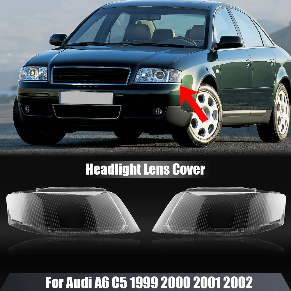 

Прозрачный пластиковый абажур для передних фар Audi A6 C5 1999 2000 2001 2002