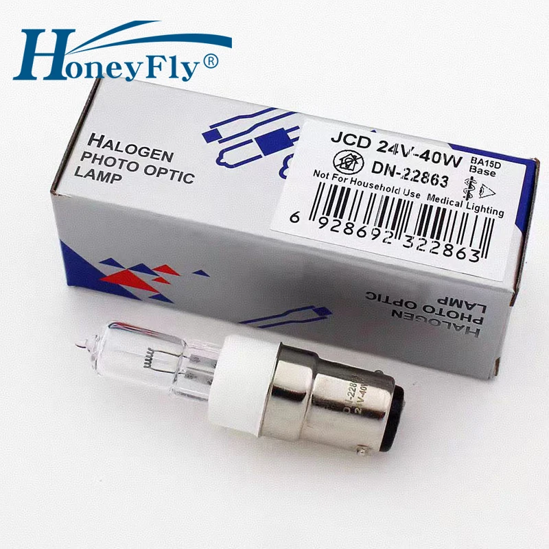 HoneyFly Shadowless Surgical Lamp BA15D 24V 40W Operating Medical Bulb for Guerra 5429/F40 M-01049 24V/40DC/41MLC Daikyo Medical