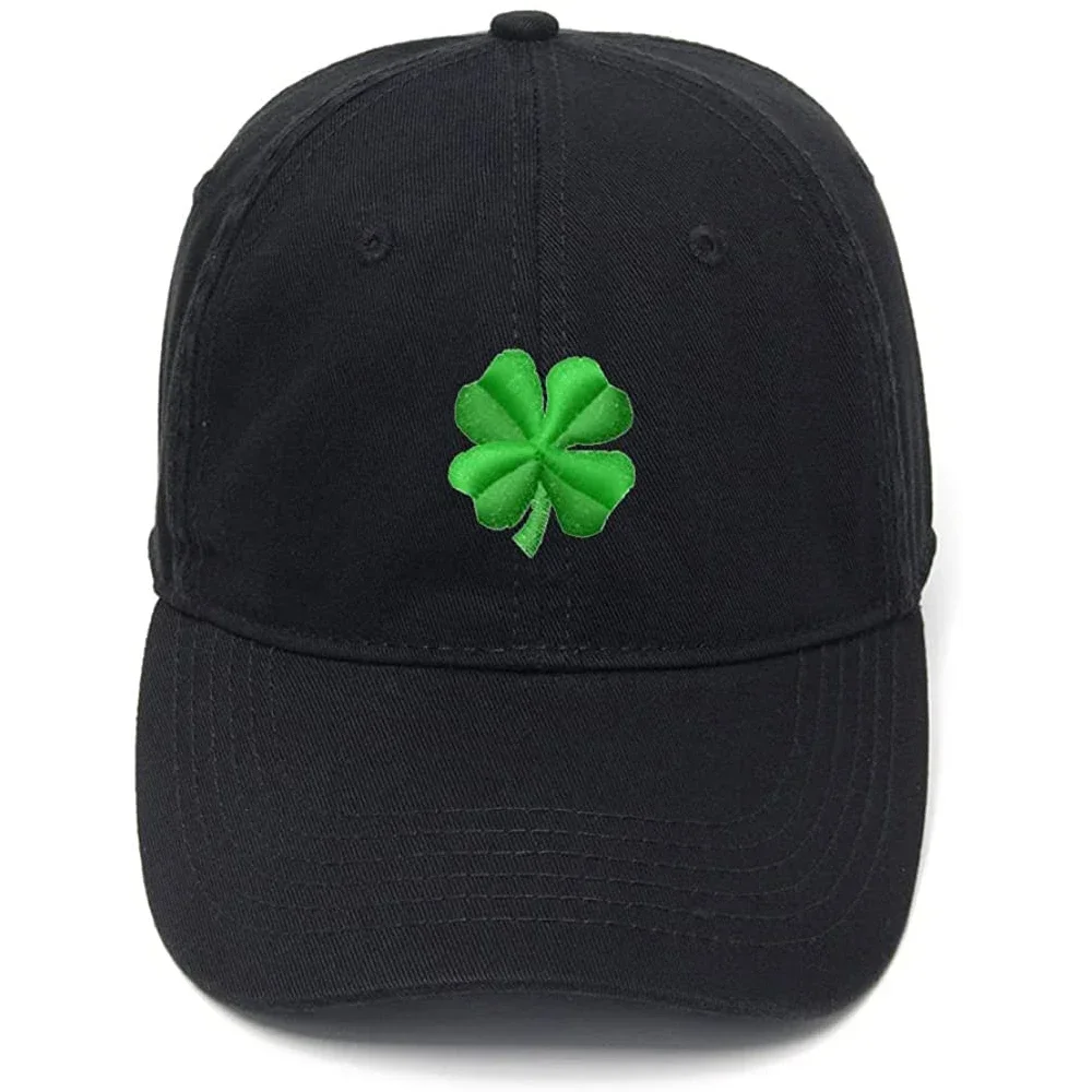 

Lyprerazy Men's Baseball Cap Four Leaf Clover Embroidery Hat Cotton Embroidered Casual Baseball Caps