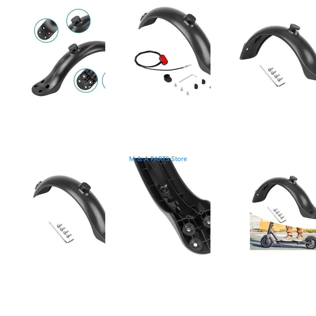 U1JF Rear Mudguard with 4 Mounting Holes Weather Resistant Rear Mudguard High Strength Rear for Electric Scooters