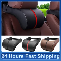 High-quality PU Leather Auto Car Neck Pillow Memory Foam Pillows Neck Rest Seat Headrest Cushion Pad 3 Colors