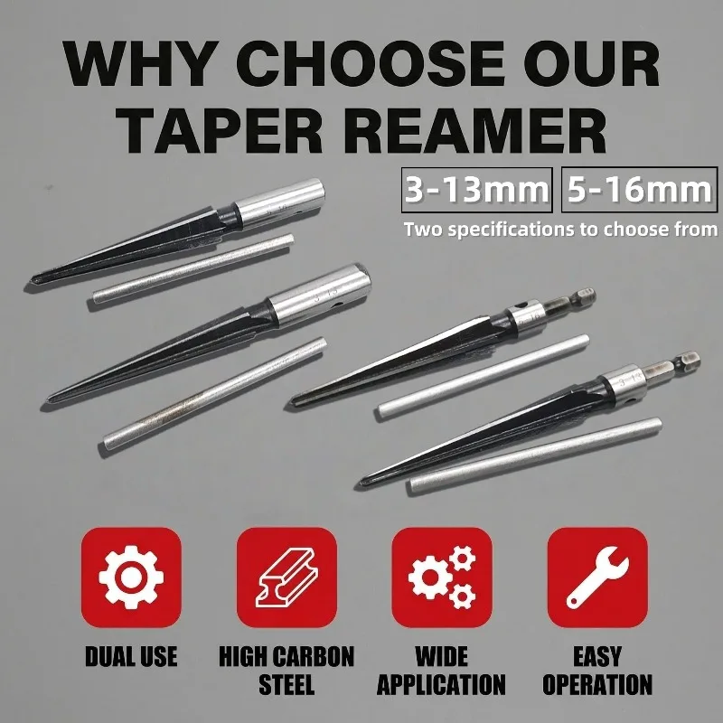 Tapered Hex Reamer, Tapered Reamer, T Handle Taper Reamer, Reamer , Bridge Pin Hole Handheld T Shape Hand Reamer