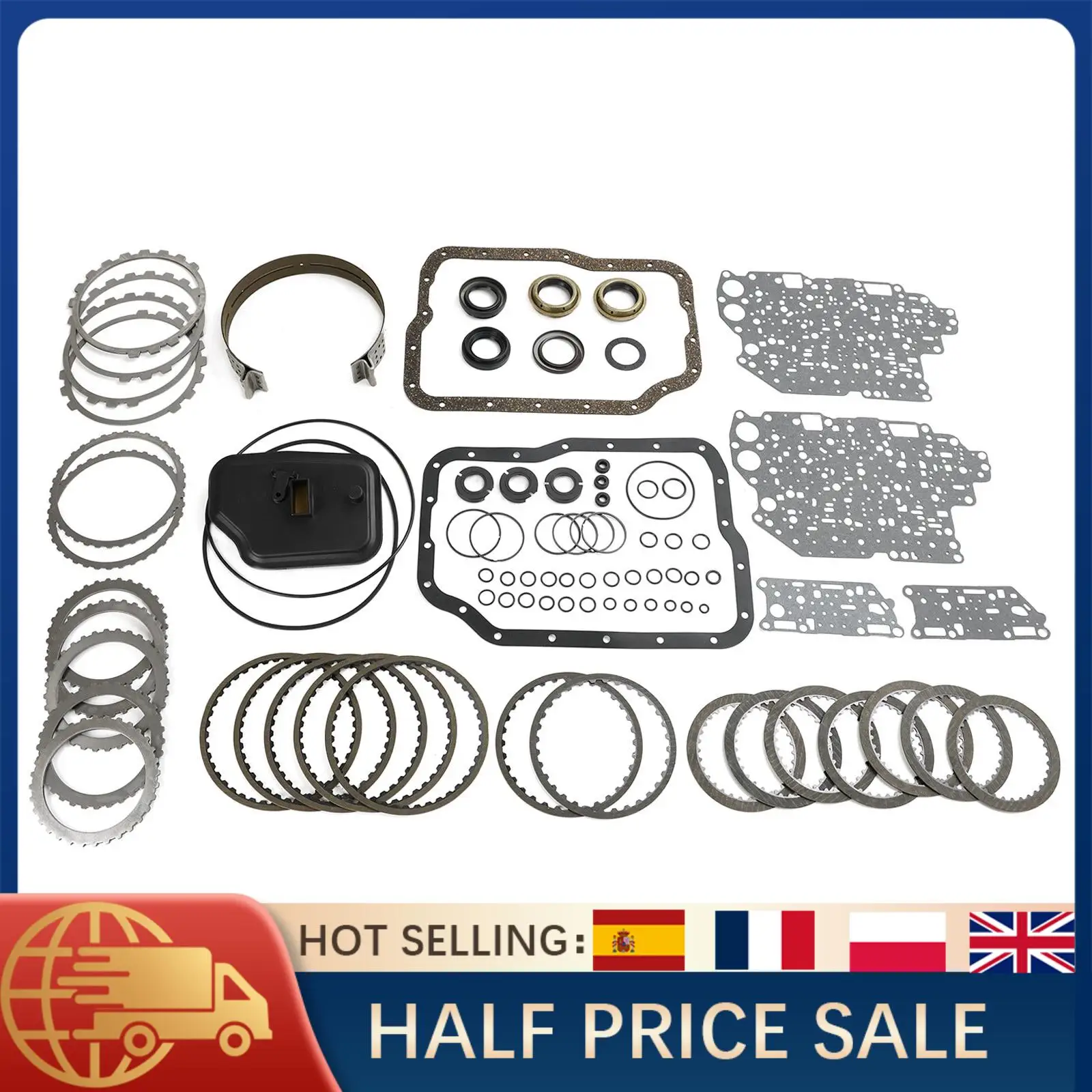 

4F27E FN4AEL Transmission Super Master Rebuild Kit, 4-Speed Automatic OHK Friction Plate Filter Band for Ford Focus Mazda 99-UP
