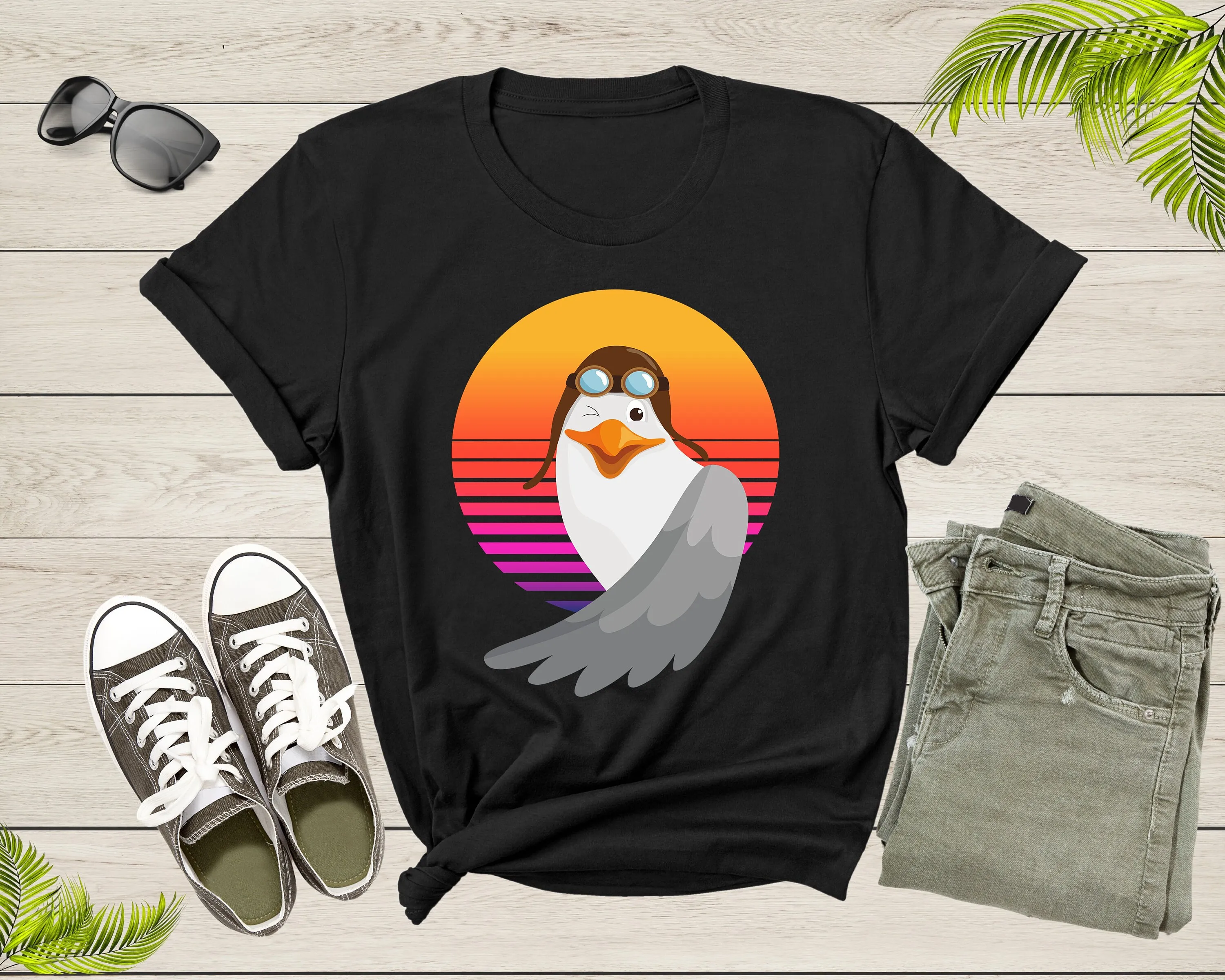 Ocean Seagull Bird Lover Gift T Shirt For Kids Boys Girls Funny Print Cool Birthday Present