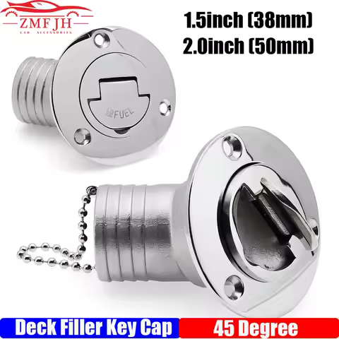 Stainless Steel 316 Deck Filler GAS DIESEL FUEL WASTE WATER 38mm,50mm Marine Boat Hardware Deck Filler Cap 45 Degree custom