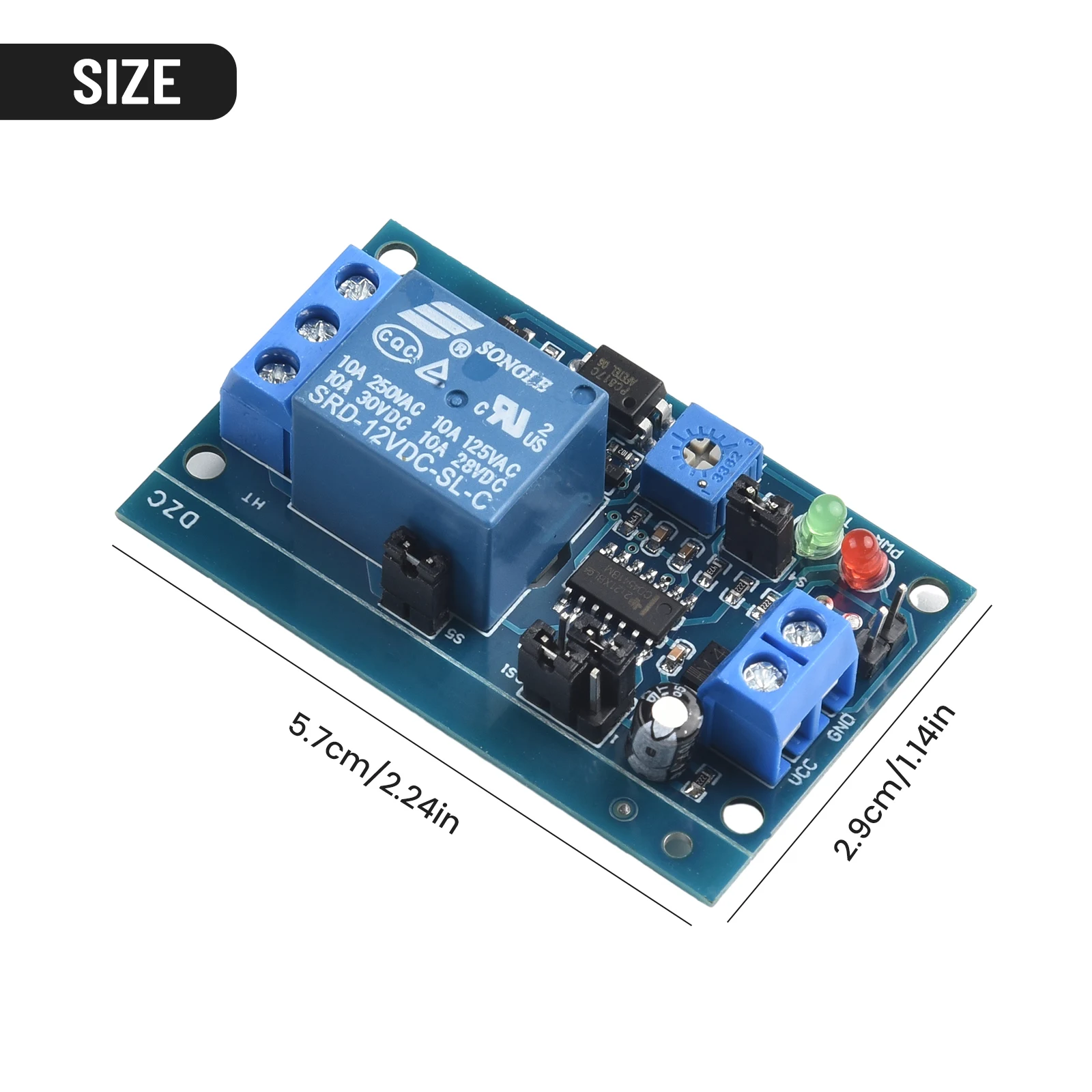 Switch Module Delay Relay Switch 250V AC DC 12V Delay Circuit Normally Open Time Delay Relay Trigger Delay Switch
