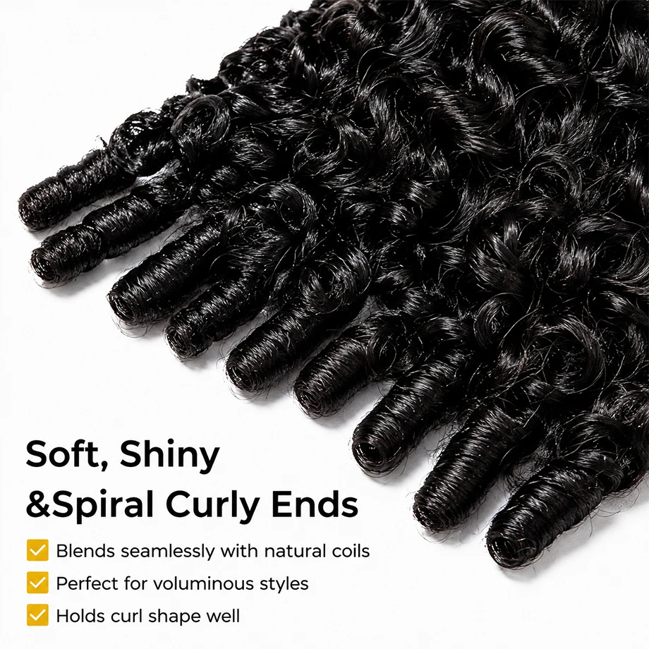 Burmese Curly Hair Bundles Human Hair Quality Sew In Bundles Raw Hair Bundles Double Drawn Brazilian Wet And Wavy Remy Hair Extensions Quick Weave Natural Black