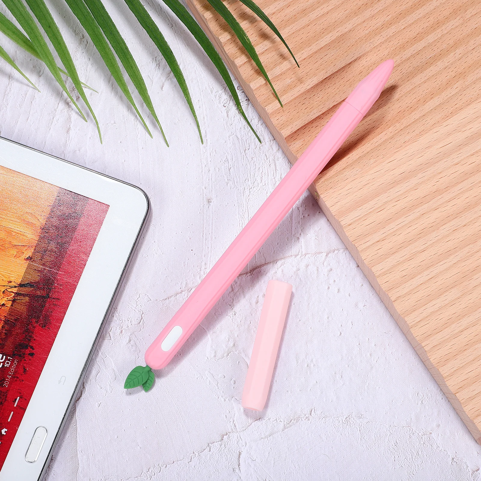 

1Set Pencil Sleeve Silicone Grips Comfortable Anti-Slip Protective Cover for Electronic Pen 2Nd Install