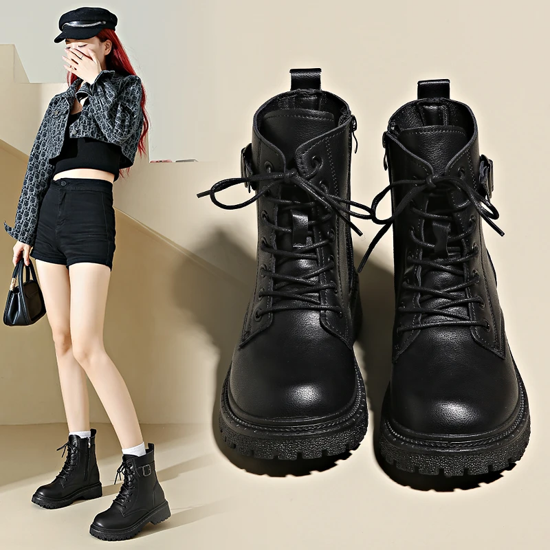 

Sexy Elegant Casual/Simple Winter Knight Boots Solid Color Buckle Strap Warm Comfortable Slim/Versatile Fashionable Womens Boots