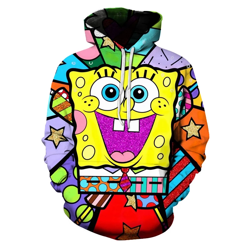 Kawaii 3D Potdemiel SpongeBob Men Women Hoodie Casual Streetwear Long Sleeves Sweatshirt Fashion Kids Autumn Tops Coat Pullover