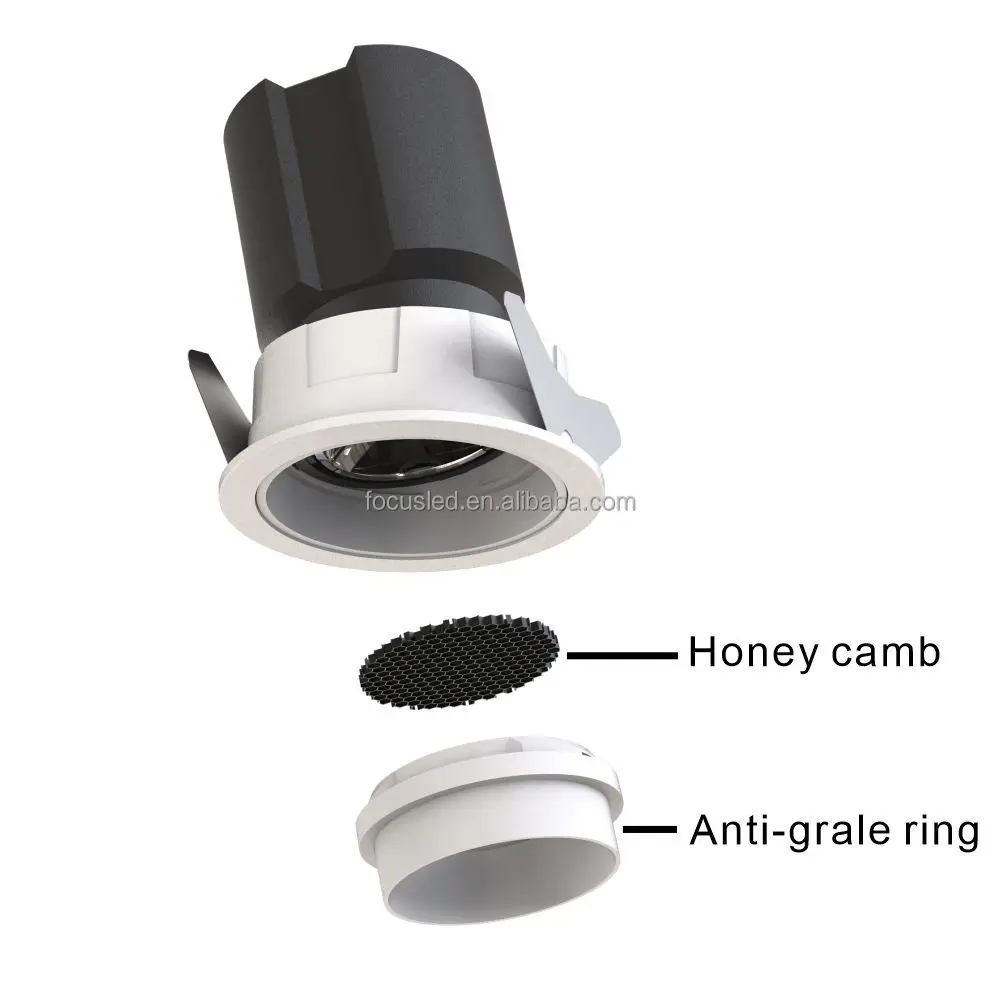 7W Anti-Glare Cob Dimmable LED Downlight Easy Adjustable Snoot Modern Square Aluminum Spotlight 20W Modern Ceiling LED Lights