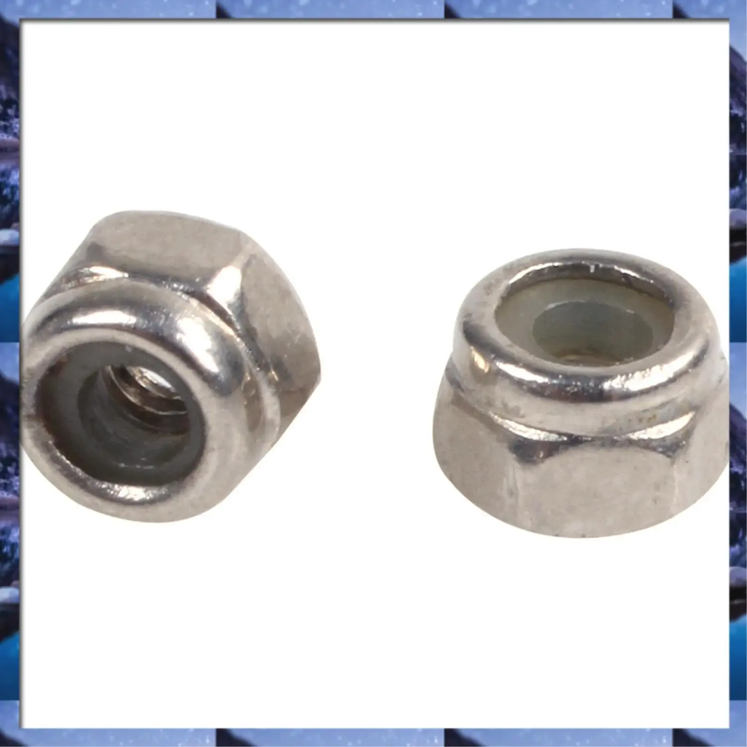 

ABSU 100Pcs M2 Zinc Plated Self-Locking Nylon Insert Hex Lock Nuts, 50Pcs Black & 50Pcs Silver