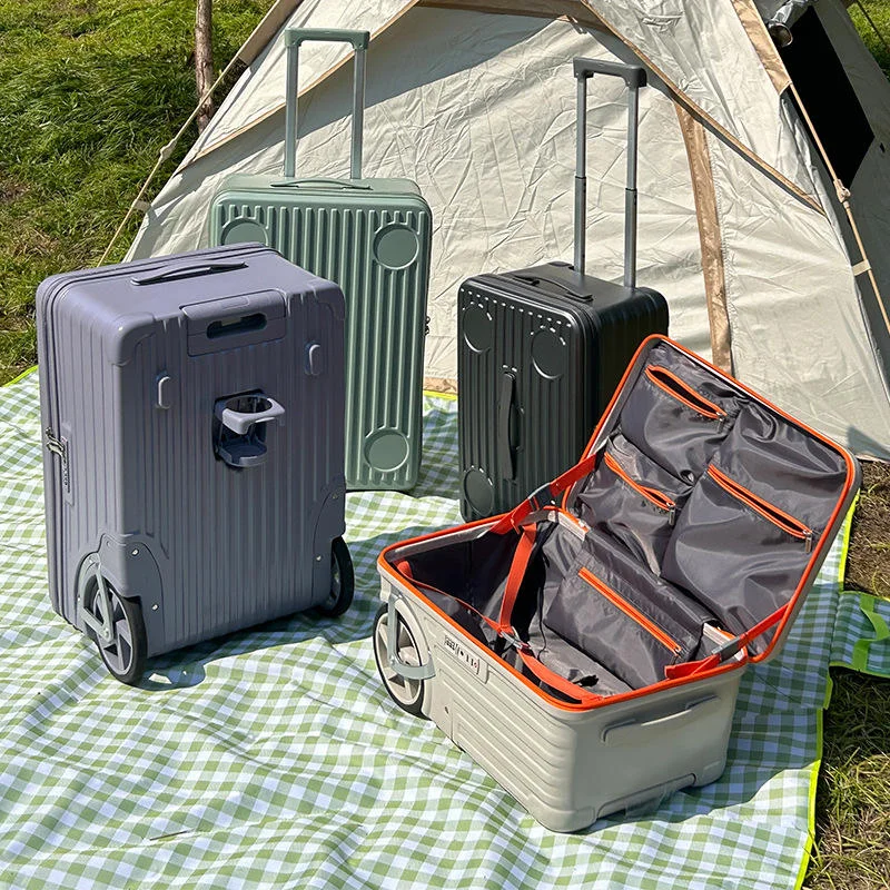 Bunnyfly 20-inch One-Piece Side-Open PC Outdoor Trolley Case with Super Large One-Way Wheel Waterproof TSA Lock Large Capacity
