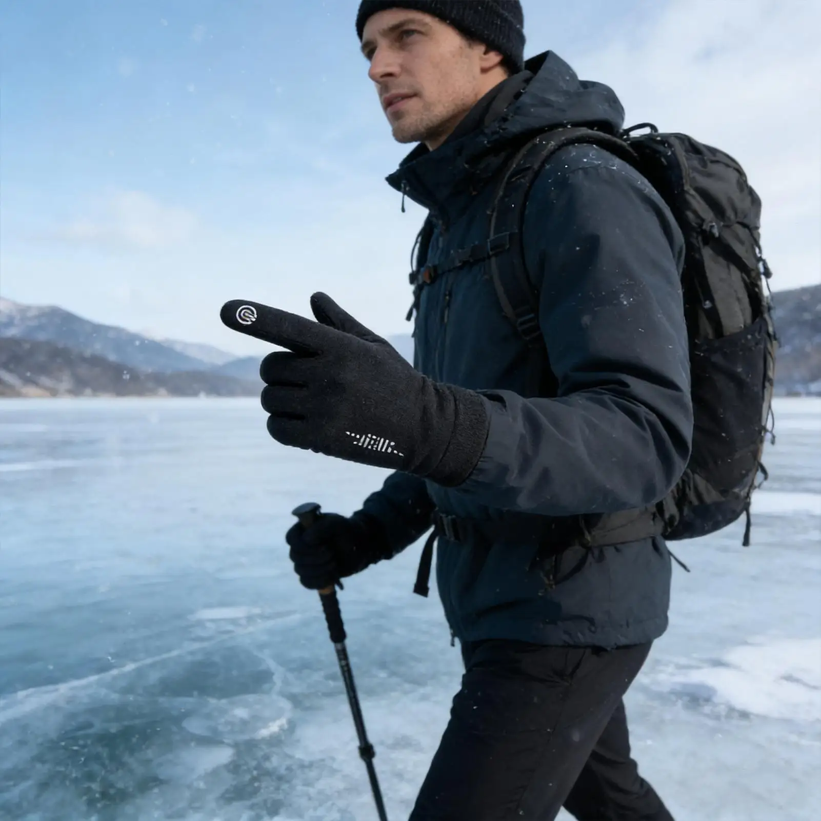 

Winter Biking Gloves Full Finger Outdoor Gear Touchscreen Snow Gloves For Cycling Running Sports Hiking Driving Walking