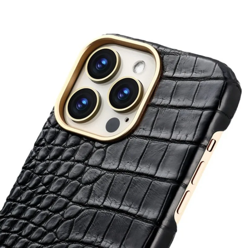 

Alligator leather protective cover magnetic case