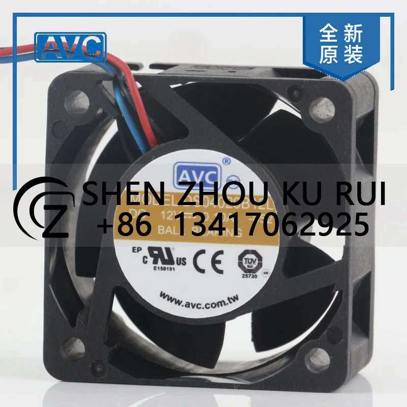 AVC 12V 0.10A 4020 Three-wire double ball bearing silent power switch DS04020B12L cooling fan