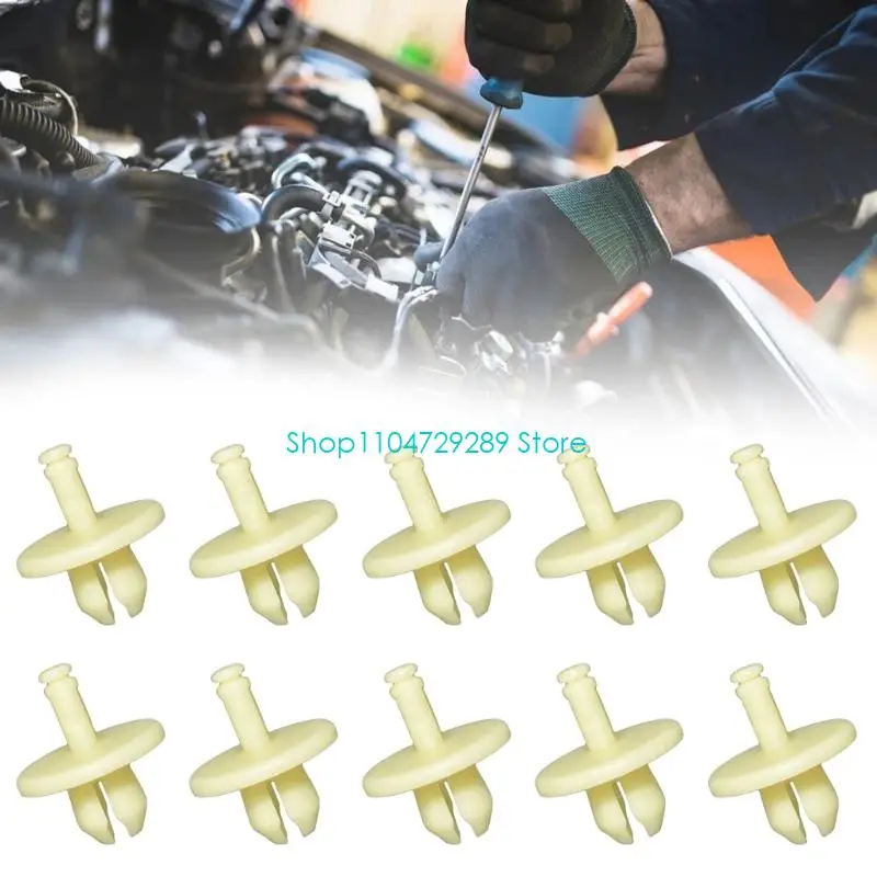 D8KE Automotive Door Trim Panel Clips Split Leg Nylon Retainers 07147213303 for Side Skirt and Wheel Well Service, PA66 Clip
