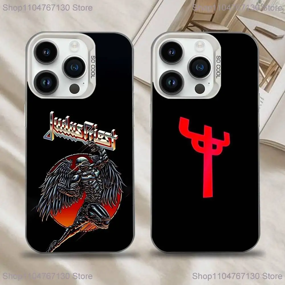 

Rock Band J-Judas P-Priest Phone Case For iPhone 16,15,14,13,12,11,Mini,Pro,SE,MAX White Matte Shockproof Cover