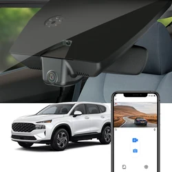 Fitcamx 4K Dash Cam for Hyundai Santa Fe 2019 2020 2021 2022 2023, OEM Car Camera with 2160P UHD and WiFi Control