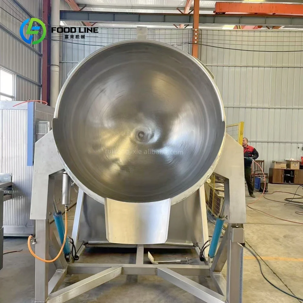 Automatic Self Stirring Industrial Cooking Pot Customized Wholesale 304 Stainless Steel Large Capacity Planetary Mixing Pot