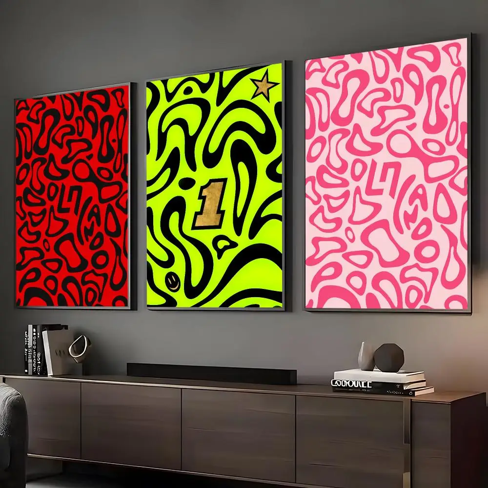L-Lando N-Norris Painting Calligraphy HD Art Wall Waterproof Home Living Room Bedroom Bar Decorative Paintings