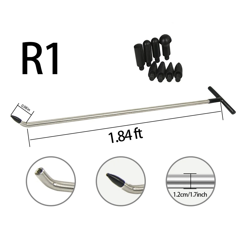 Dent Removal Rods Tools Dent Repair Kit Rod Whale Tail tap down with R1 push hooks