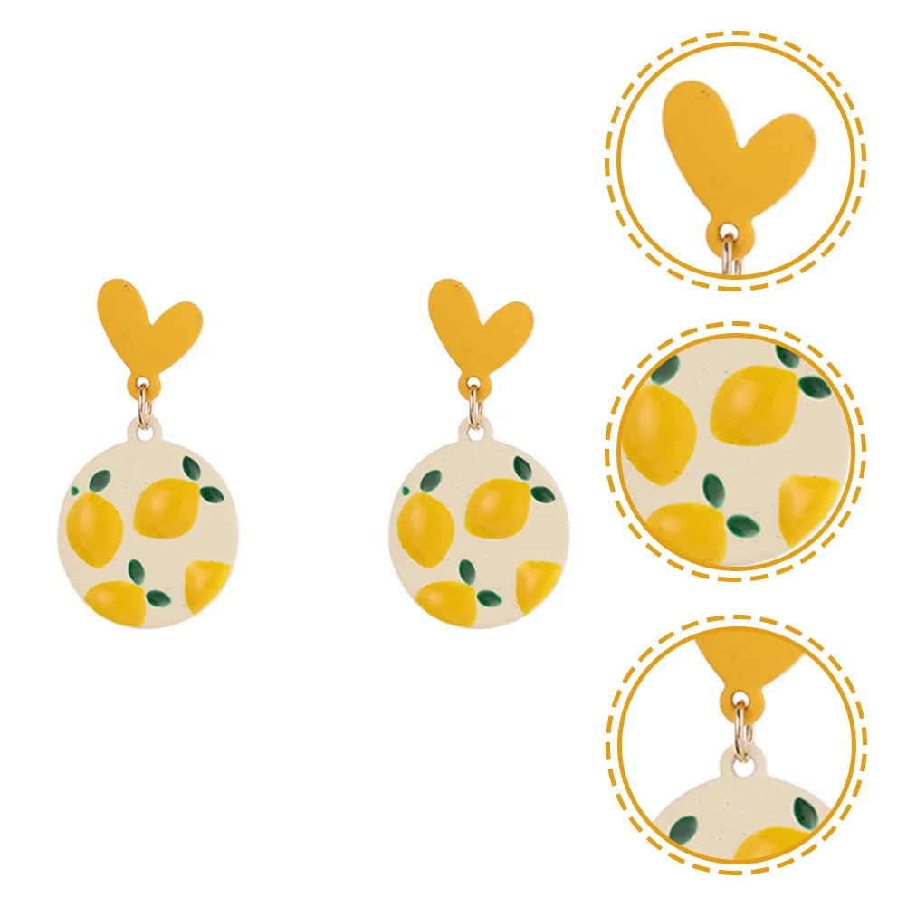 Earrings Fashion Unique Lemon Alloy Dangle Lightweight Comfortable Trendy Drop Earrings Popular Jewelry