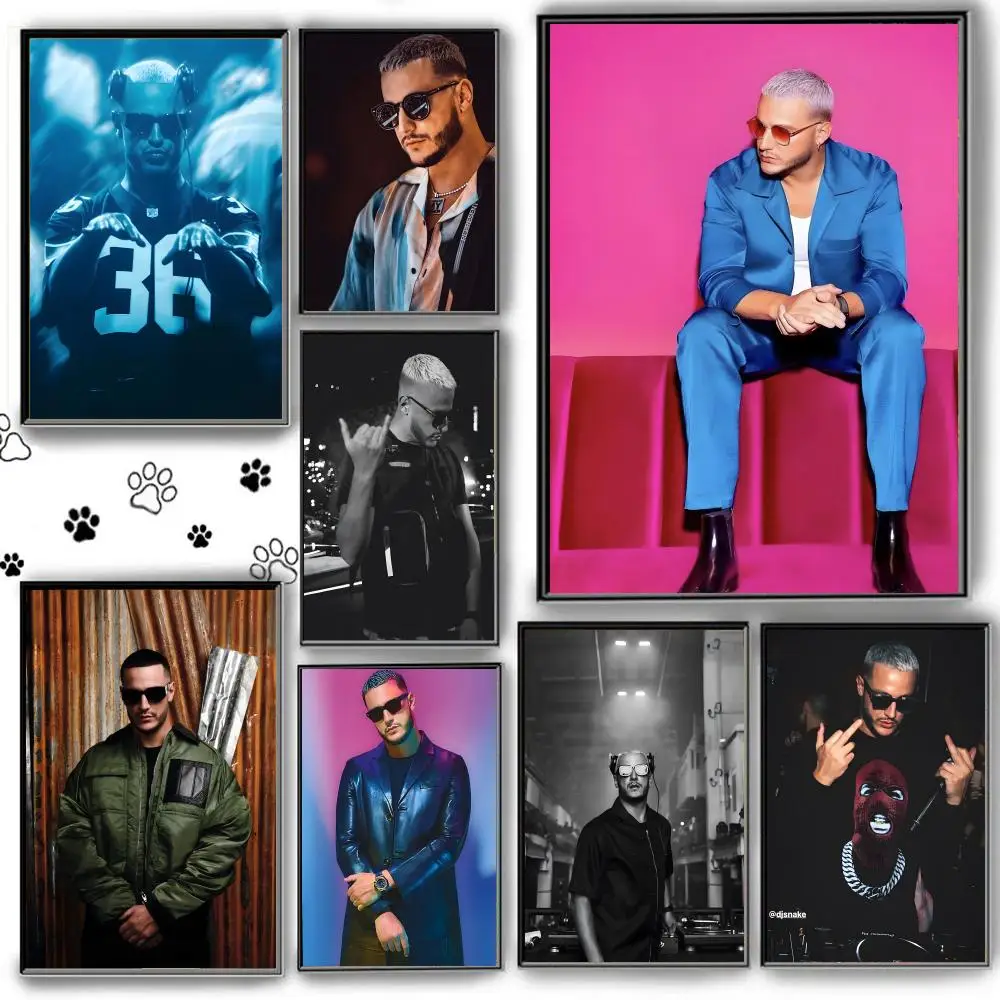 DJ Snake Poster Self Adhesive HD PVC Wall Art - Waterproof & Stain Proof For Home Office