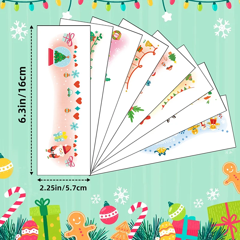 PET لطيف عيد الميلاد ثلج الوجه ملصق ركن عيون المؤقتة هيئة الفن الوشم ذاتية اللصق الحلو الملونة اكسسوارات الحفلات