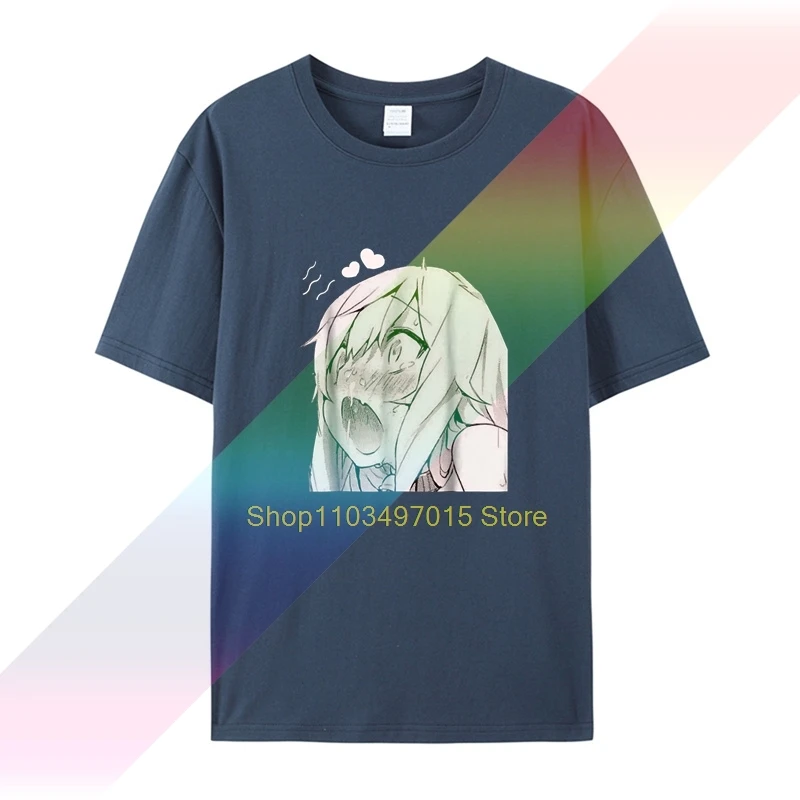 brand men shirt Ahegao T Shirt Manga Tee Anime Face T Shirt Comics