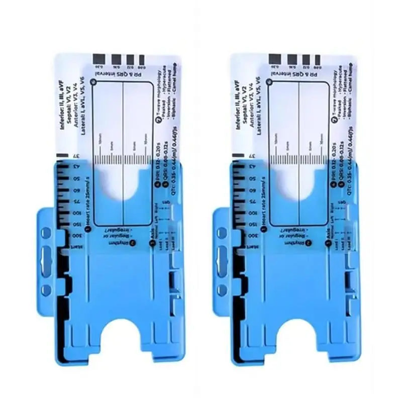

Y1UD Pocket Card Ruler For Easy Electrocardiogram Assessment Heart Health Management