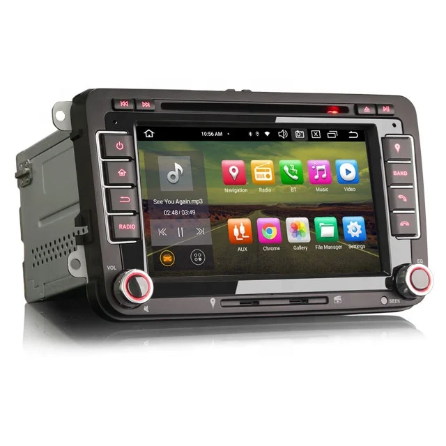 Erisin ES8548V 7 "DSP أندرويد 13.0 CarPlay Auto GPS 4G DAB ستيريو سيارة لشركة فولكس فاجن جولف باسات تيجوان بولو Eos مقعد سكودا سيارة نظام تحديد المواقع نافي #2