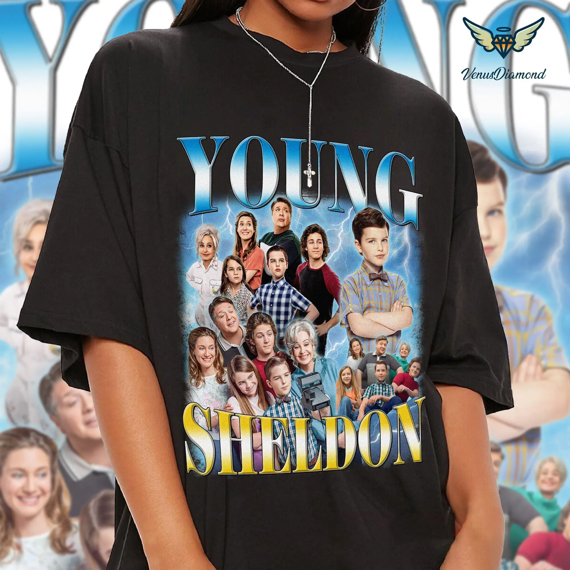 

Young Sheldon Sitcom T Shirt Cooper Vintage Merch Tv Series