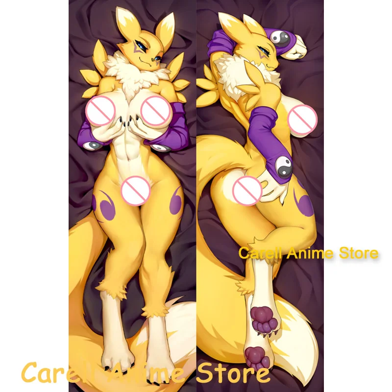 Dakimakura Anime Renamon (Digimon) Double-Sided Print Life-size Body Pillow Cover