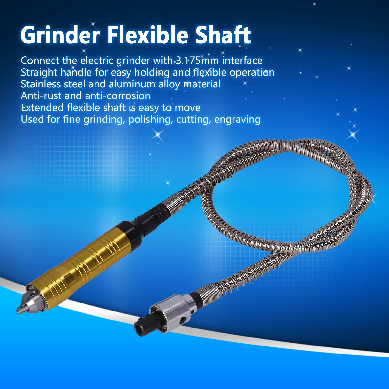 Grinder Flexible Shaft Grinder Flexible Shaft Extension Cable Chuck Handle Electric Polisher Adapter Accessories