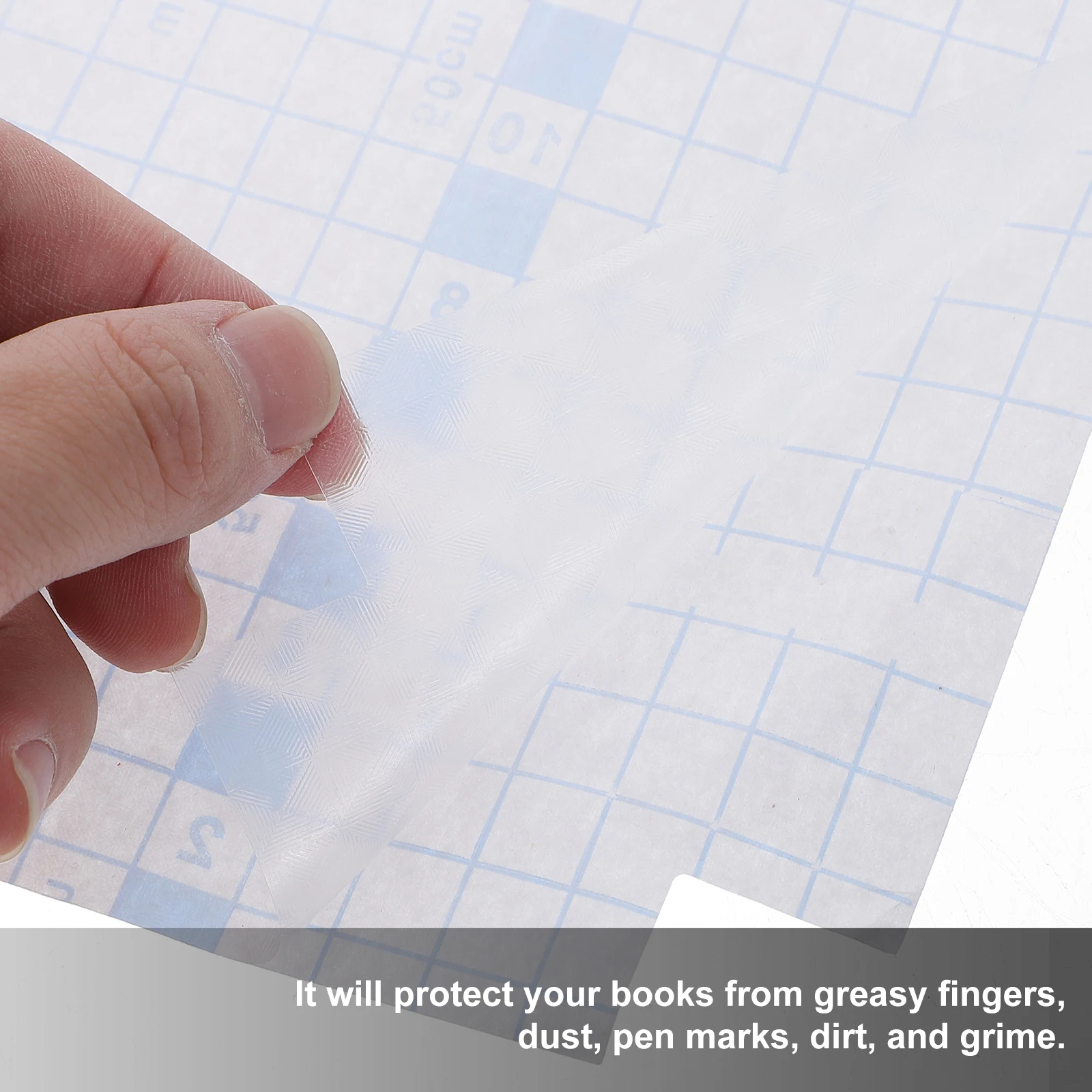 10pcs Cover Transparent Plastic Protective Book Cover Friendly Reusable Waterproof for Notebooks Students