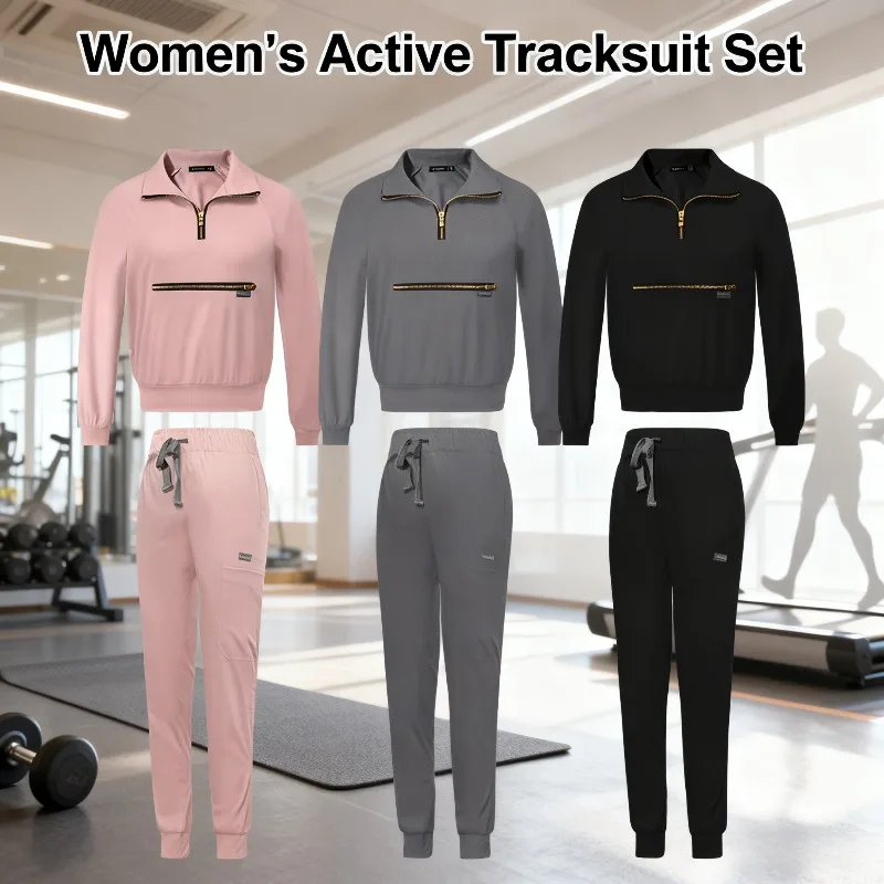 

2025 Autumn Casual Lapel Suit Unisex Set Hospital Scrub Stretchy Nurse Washing Clothes