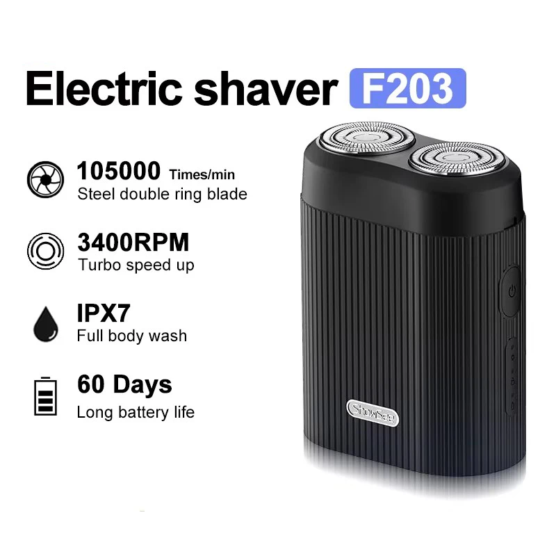 

Xiaomi Showsee Electric Shaver F203 Floating Head Portable Shaver Machine Magnetic Cutter Head Full Body Wash Shaver Men Razor