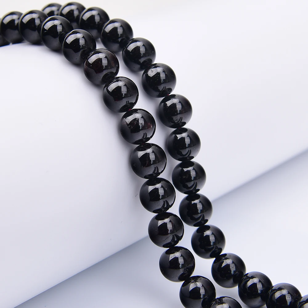 

APDGG 13mm Natural Garnet Stone Big Round Loose Beads Strands 15.5" Jewelry DIY