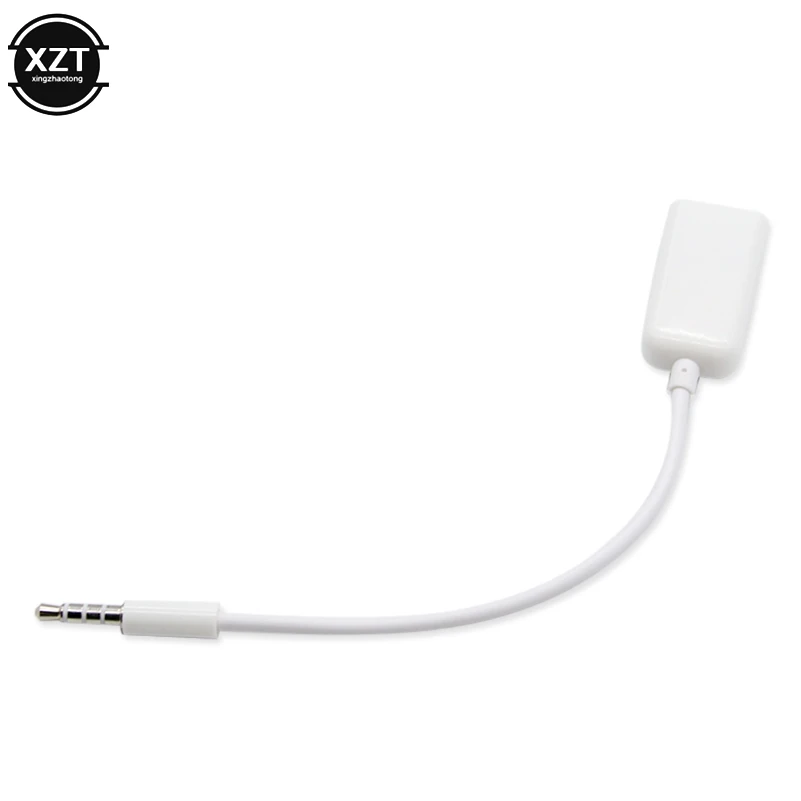 1pc 3.5mm Male AUX Audio Plug Jack To USB usb extension cable 2.0 Converter Cord Cable Car MP3 Connector