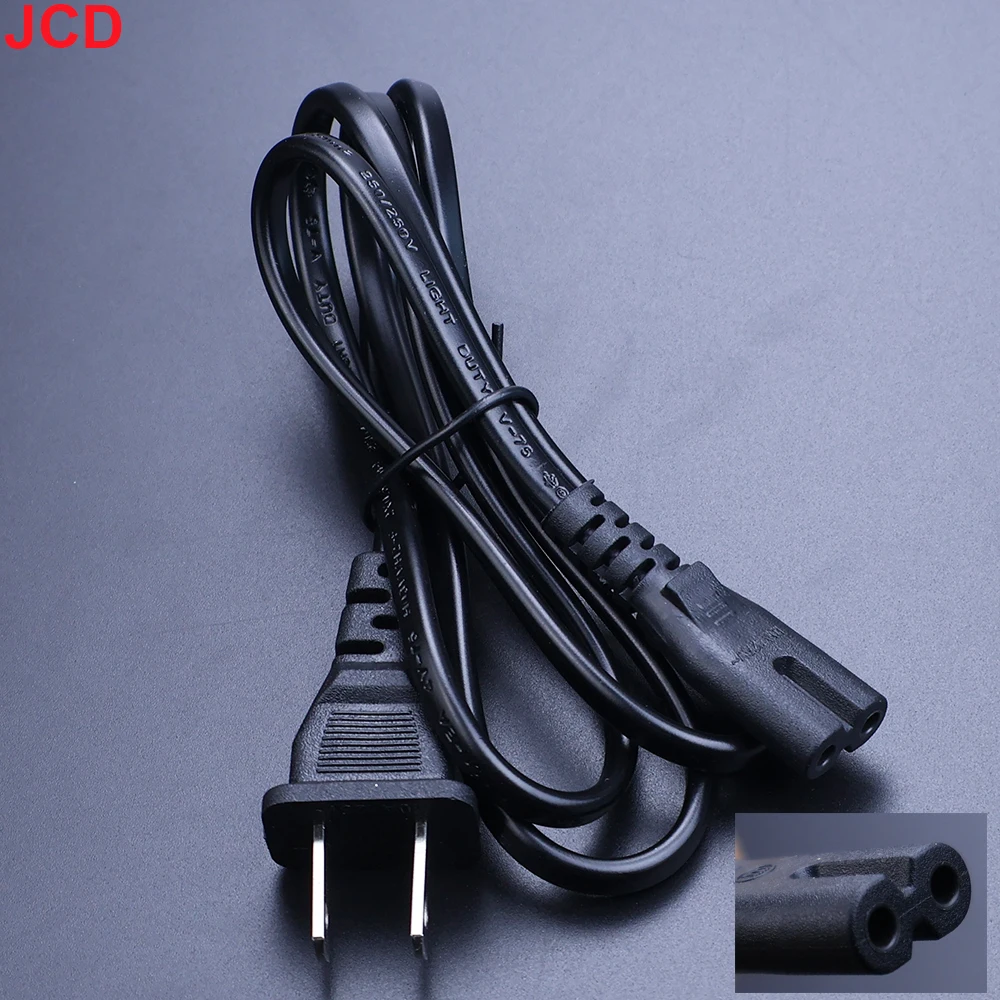JCD 1 Stück EU US AC-Stromkabel 2-polig IEC C7 Stromverlängerungskabel für PS2 PS3 Slim PS4 PS5 PSP PSV für CD-Player Laptop Radio – Detail 5