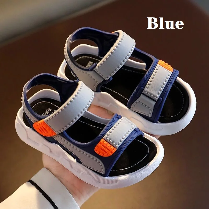 2022 Children\'s Summer Boys Leather Sandals Baby Shoes Kids Flat Child Beach Shoes Sports Soft Non-slip Casual Toddler Sandals