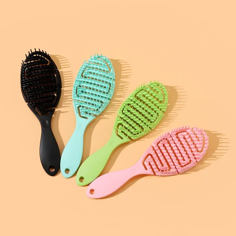 Hair Types Hollow Comb For All Big Bend Massage Suitable Comb Comb Spare Ribs Hair Care Braiding Hair Tools For Women Rag shower