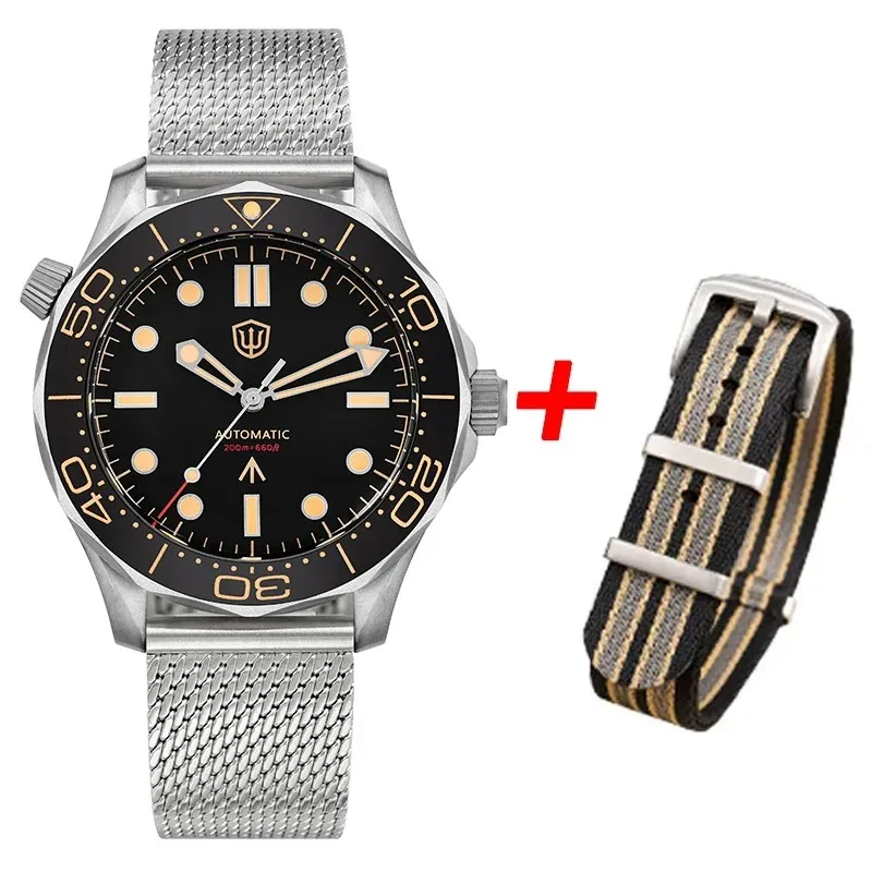 Watchdives WD007 V4 42 mm Uhr SL3001 Automatikwerk Titan NTTD Armbanduhr gewölbtes Saphirglas C3 Super Luminous Watch