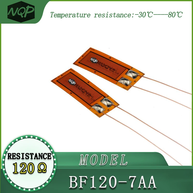 Strain Gauge BF120-7AA, high precision, resistive type, resistance value of 120 ohms, used in load cells.