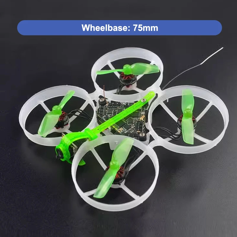 Happymodel 75mm Moblite7 V4 Frame for Mobula7/Mobula7HD 1S More Durable Low Position FC Mounted No Block USB