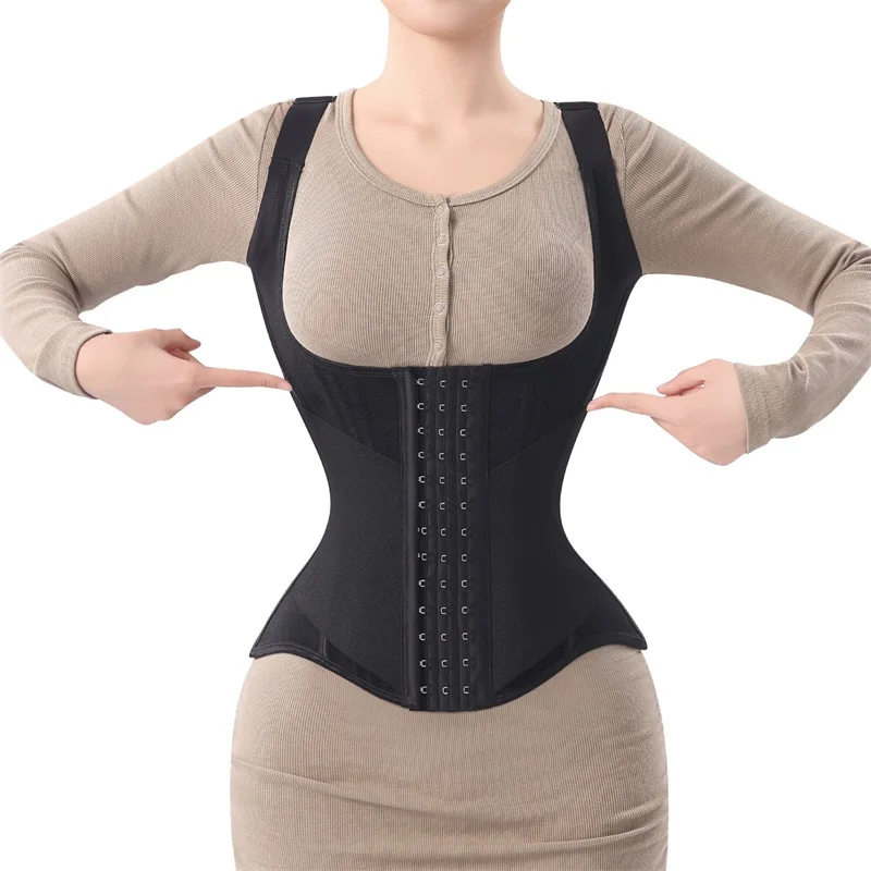 MiiOW U-vormige Taille Trainer Corset Vrouwen Shaper Taille Trainer Steel Bone Buik Mooie Terug Riem vrouwen Tank top Shapewear
